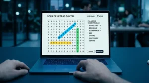 Sopa de letras de marketing